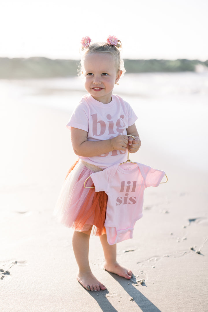 Lil Sis Short Sleeve Bodysuit - Ballet