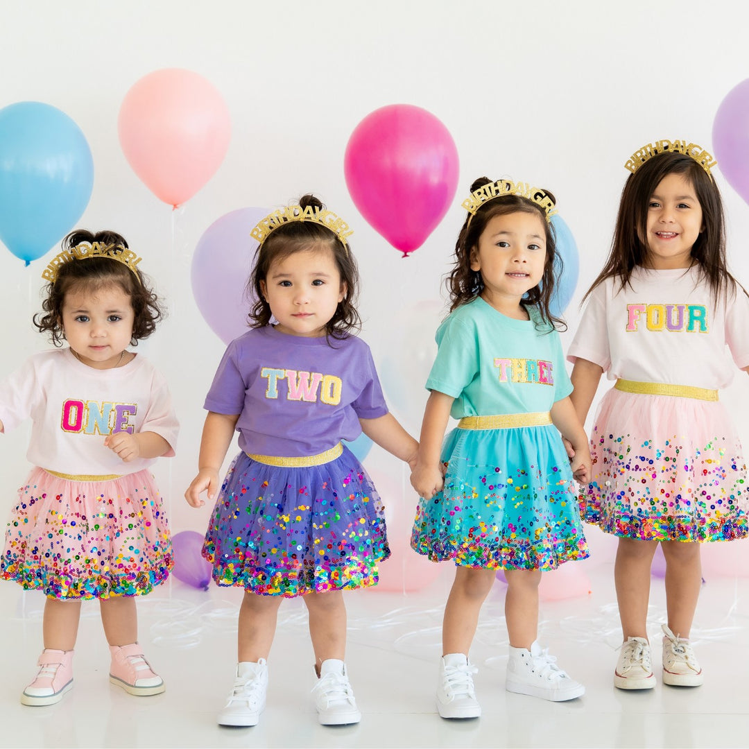 First Birthday Patch Short Sleeve T-Shirt - Ballet