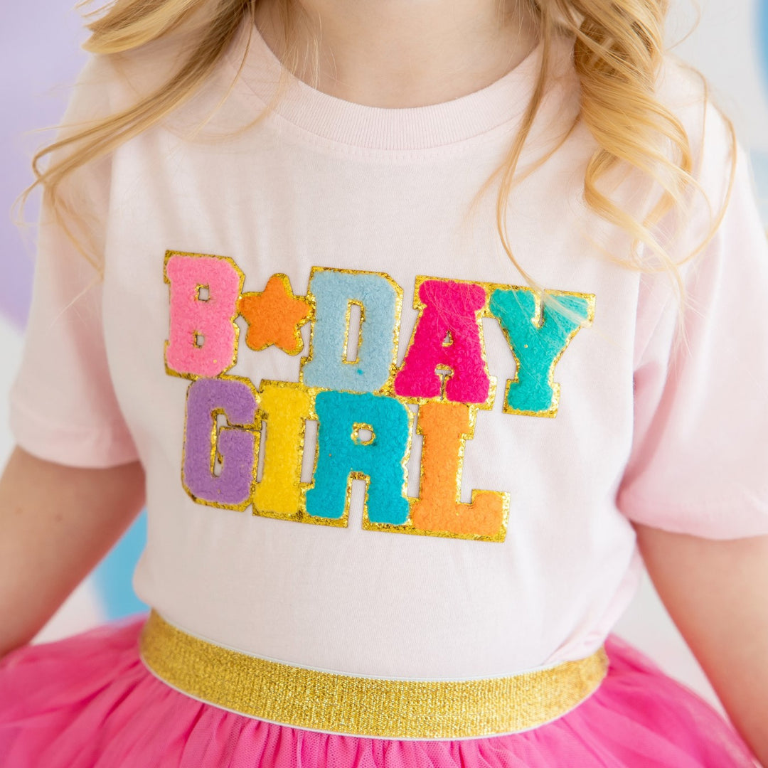 Birthday Girl Patch Short Sleeve T-Shirt - Ballet