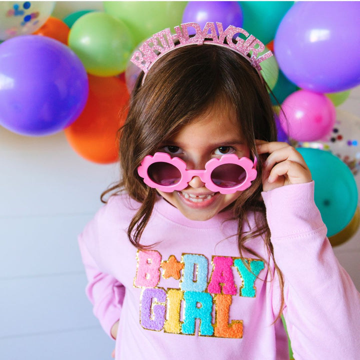 Birthday Girl Patch Sweatshirt - Pink