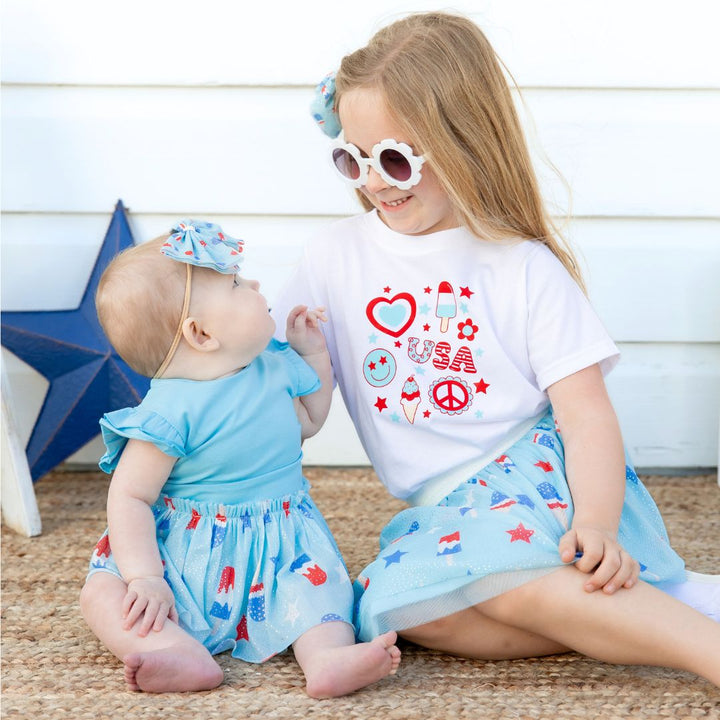 Bomb Pop Short Sleeve Tutu Bodysuit