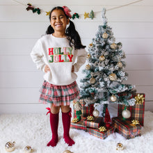 Load image into Gallery viewer, Holly Jolly Patch Christmas Sweatshirt - Natural