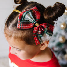 Load image into Gallery viewer, Christmas Plaid Bow Headband