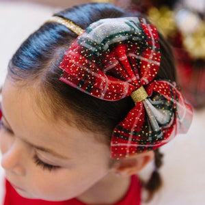 Christmas Plaid Bow Headband