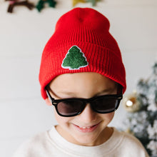 Load image into Gallery viewer, Christmas Tree Patch Beanie - Red