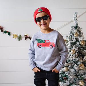 Christmas Tree Patch Beanie - Red