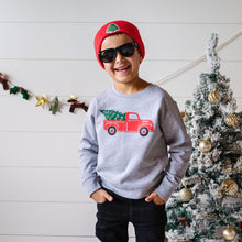 Load image into Gallery viewer, Christmas Tree Truck Sweatshirt - Gray