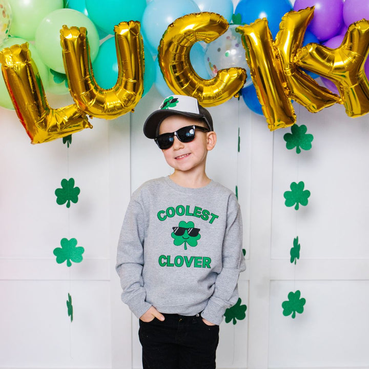 Coolest Clover St. Patrick's Day Sweatshirt - Gray