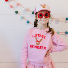 Load image into Gallery viewer, Cutest Reindeer Christmas Sweatshirt - Pink