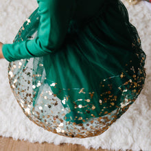 Load image into Gallery viewer, Emerald Sequin Christmas Long Sleeve Tutu Dress