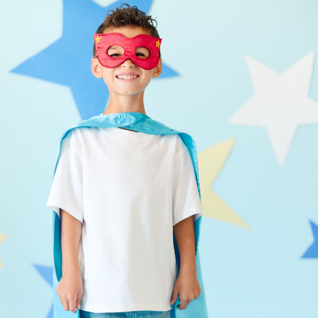 Gold Champion Superhero Cape & Mask Set