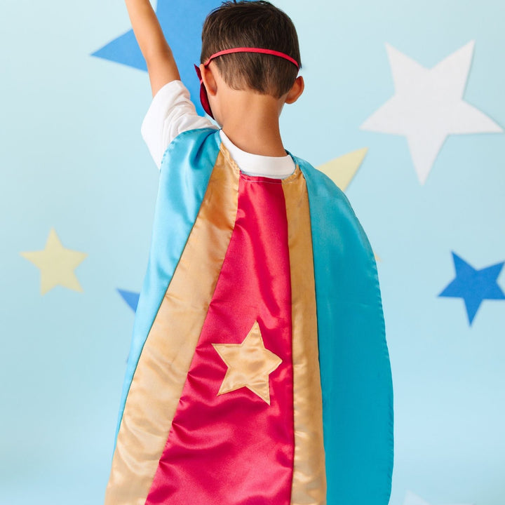 Gold Champion Superhero Cape & Mask Set