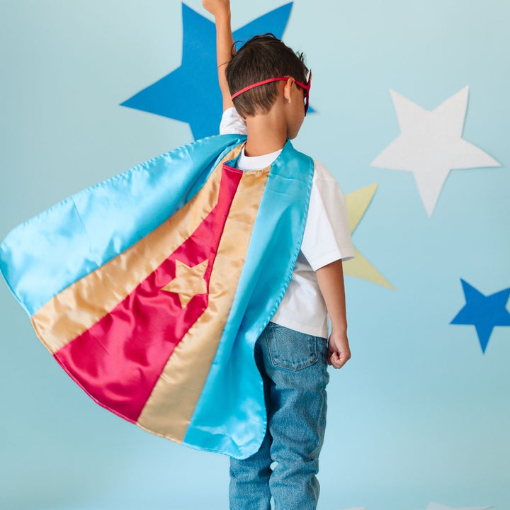 Gold Champion Superhero Cape & Mask Set