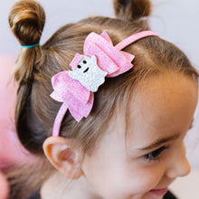 Load image into Gallery viewer, Girly Ghost Halloween Bow Headband