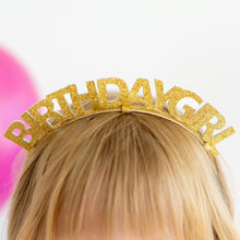 Load image into Gallery viewer, Gold Birthday Girl Headband