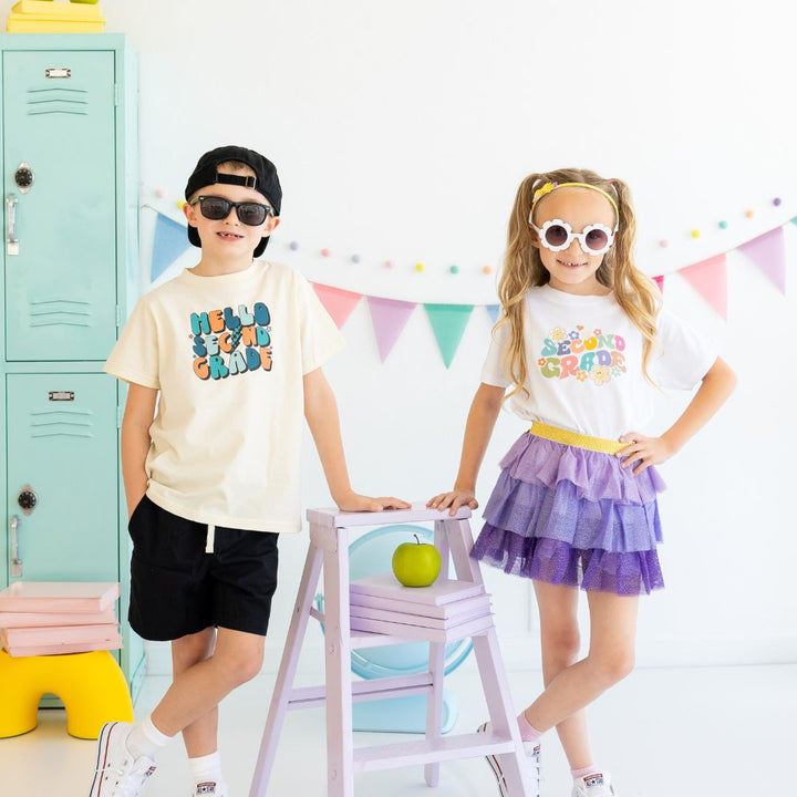 Second Grade Retro Short Sleeve T-Shirt - White