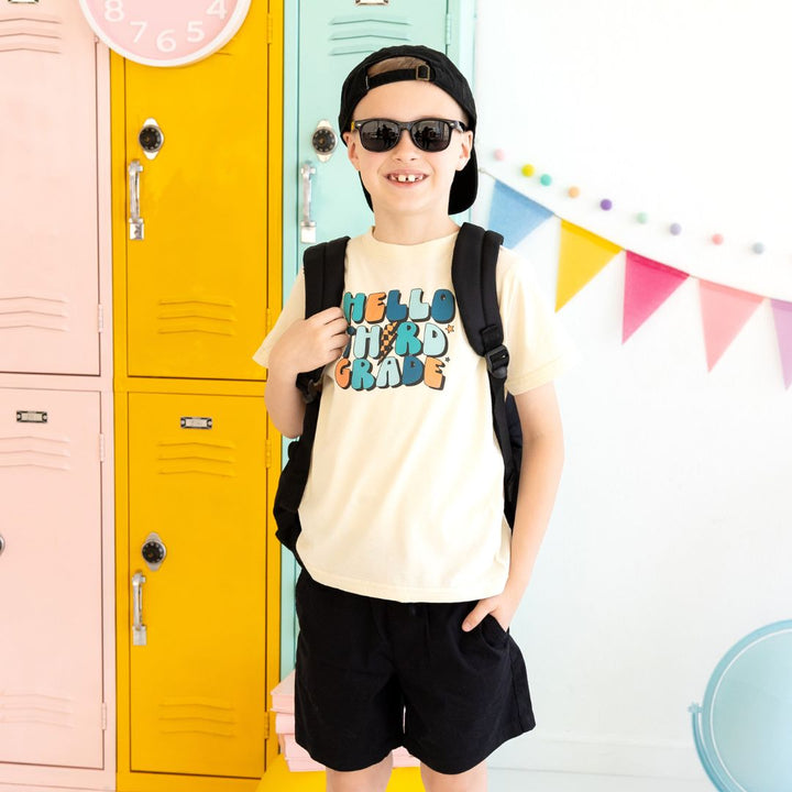 Hello Third Grade Short Sleeve T-Shirt - Natural