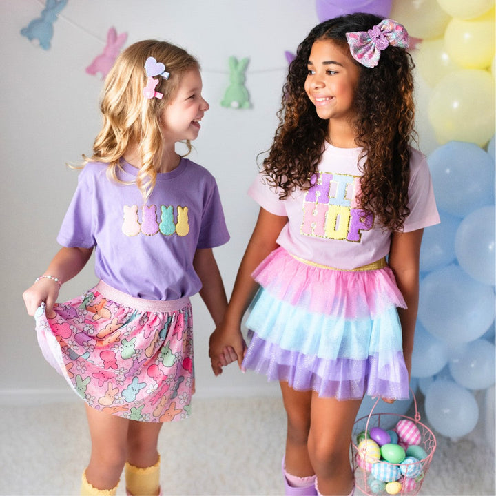 Easter Peeps Tulle Bow Clip