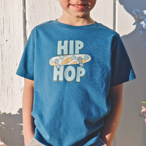 Hip Hop Skateboard Easter Short Sleeve T-Shirt - Indigo