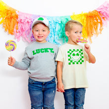 Load image into Gallery viewer, Lucky Boy Patch St. Patrick&#39;s Day Sweatshirt - Gray