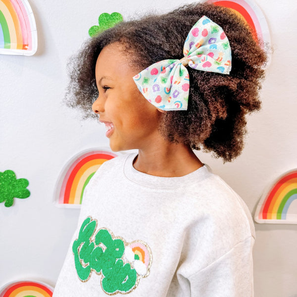 Lucky Charm St. Patrick's Day Tulle Bow Clip