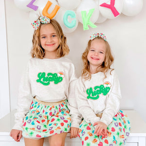 Lucky Script Patch St. Patrick's Day Sweatshirt - Natural