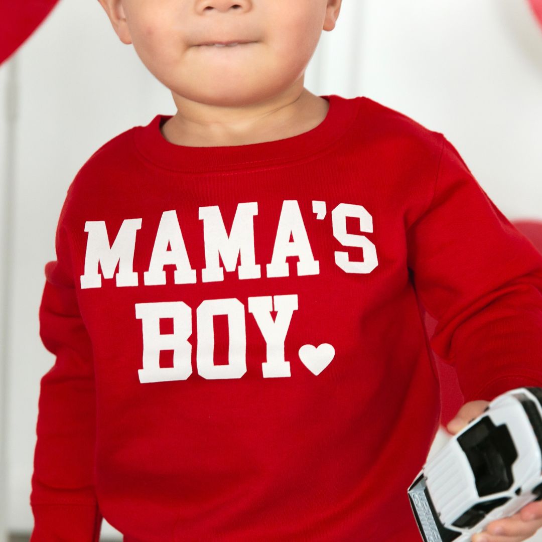 Mama's Boy Valentine's Day Sweatshirt - Red