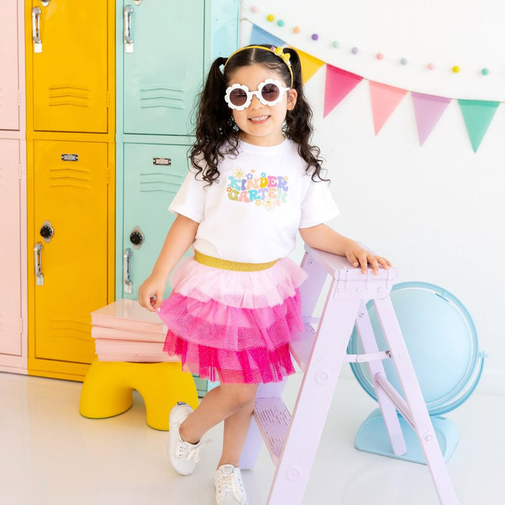 Kindergarten Retro Short Sleeve T-Shirt - White