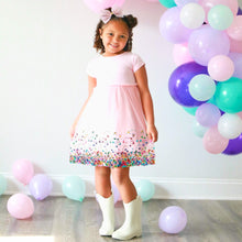 Load image into Gallery viewer, Pink Confetti Short Sleeve Tutu Dress