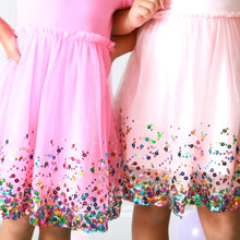 Load image into Gallery viewer, Pink Confetti Short Sleeve Tutu Dress