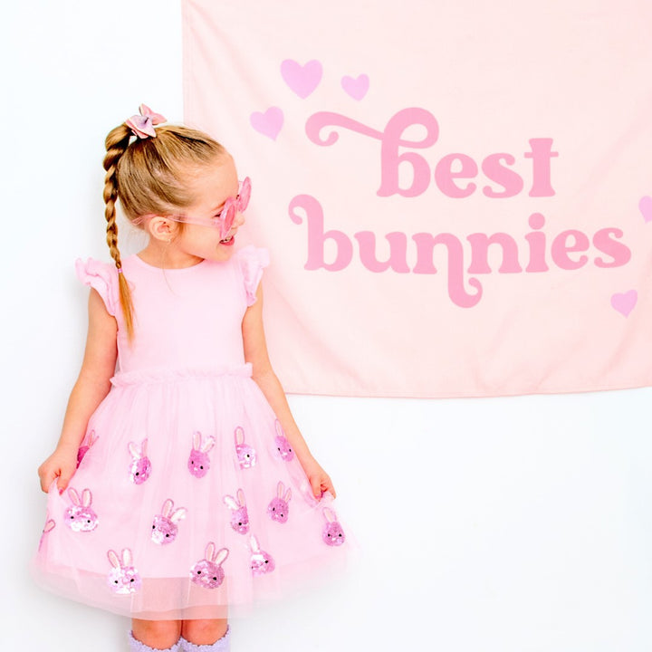 Easter Bunny Short Sleeve Tutu Dress