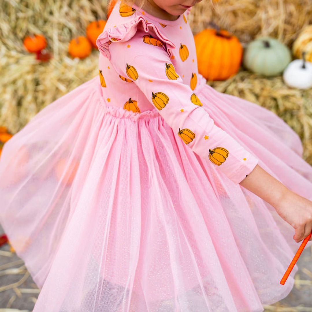 Pumpkin Blush Long Sleeve Tutu Dress