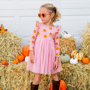 Pumpkin Blush Long Sleeve Tutu Dress