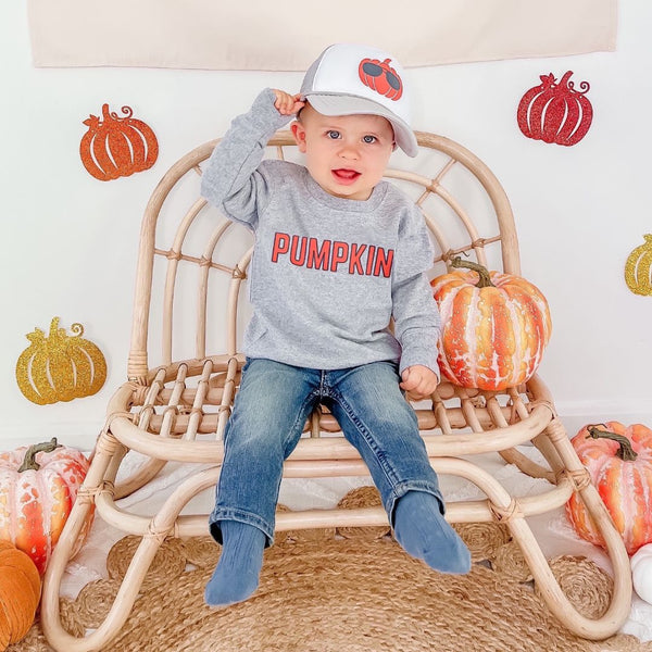 Pumpkin Shades Trucker Hat - Gray/White