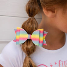 Load image into Gallery viewer, Rainbow Ombre Bow Clip