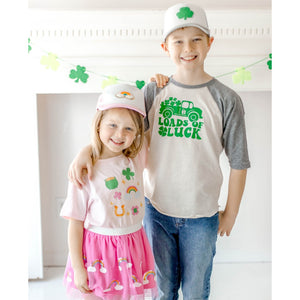 Loads of Luck St. Patrick's Day 3/4 Shirt - Natural/Heather