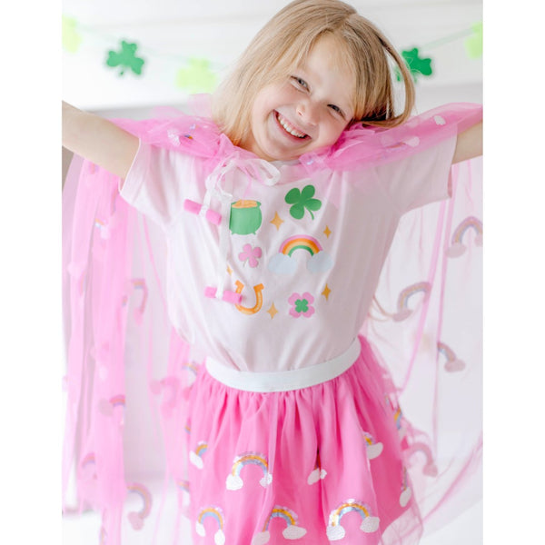 Lucky Doodle St. Patrick's Day Short Sleeve T-Shirt - Ballet