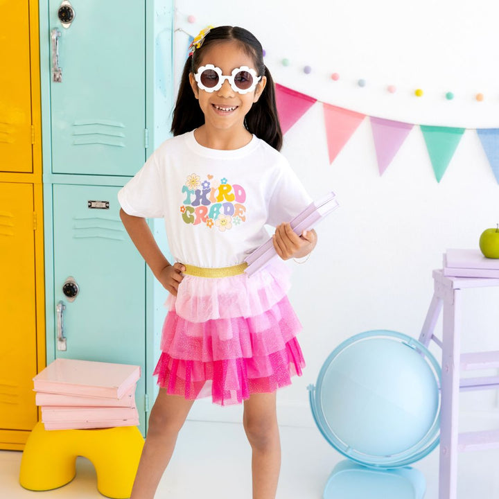 Third Grade Retro Short Sleeve T-Shirt - White