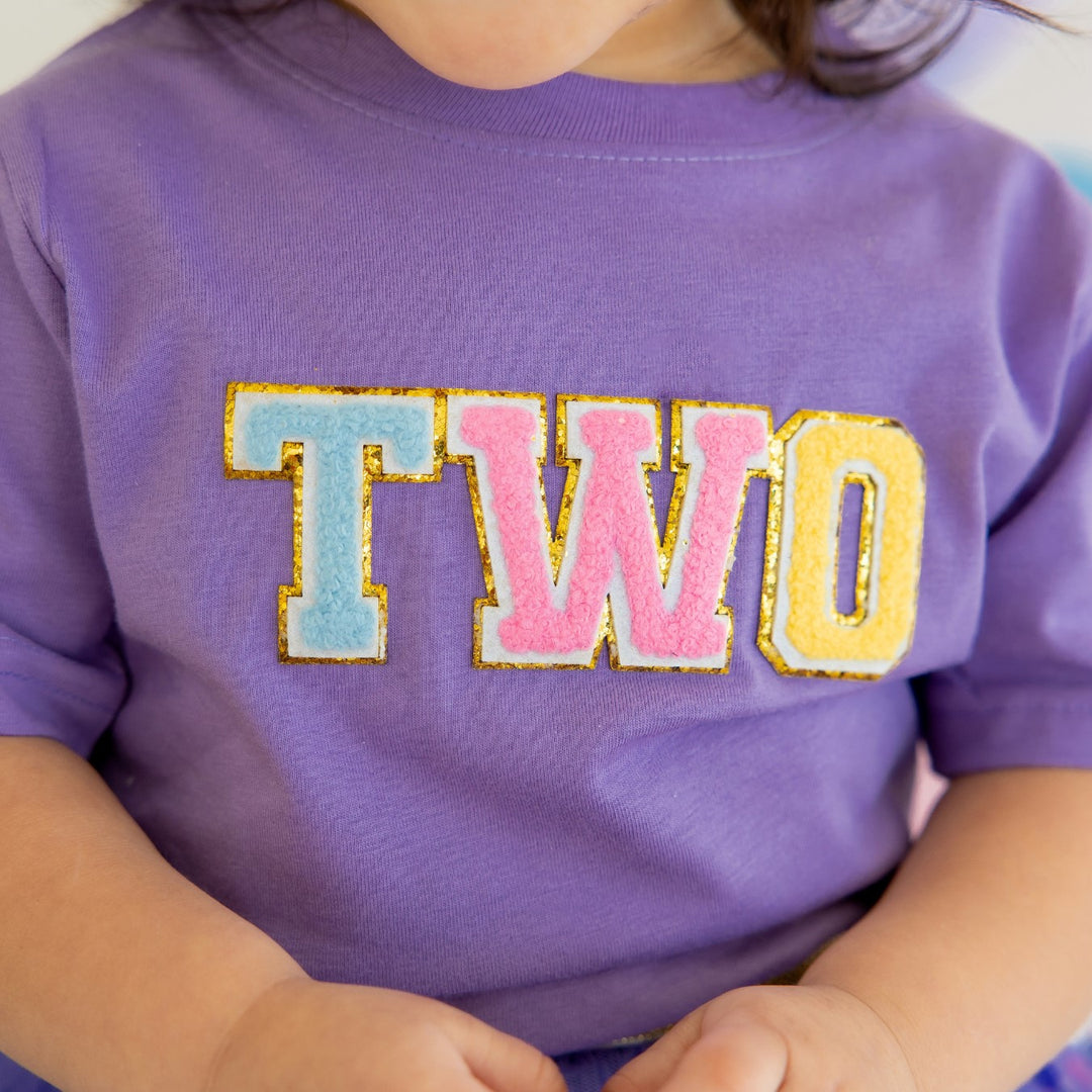 Second Birthday Patch Short Sleeve T-Shirt - Lavender