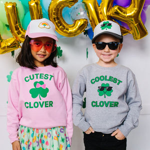 Coolest Clover St. Patrick's Day Sweatshirt - Gray