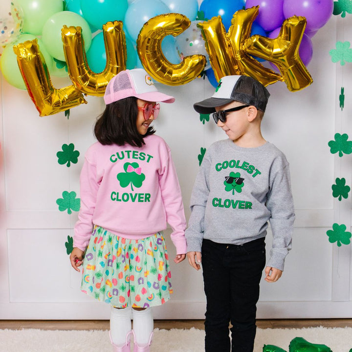 Coolest Clover St. Patrick's Day Sweatshirt - Gray