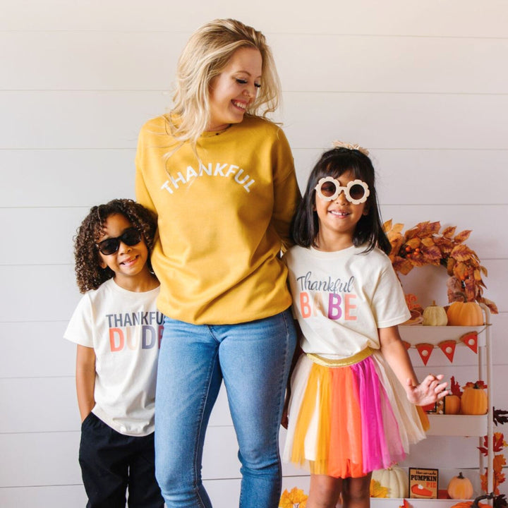 Thankful Dude Thanksgiving Short Sleeve T-Shirt - Natural