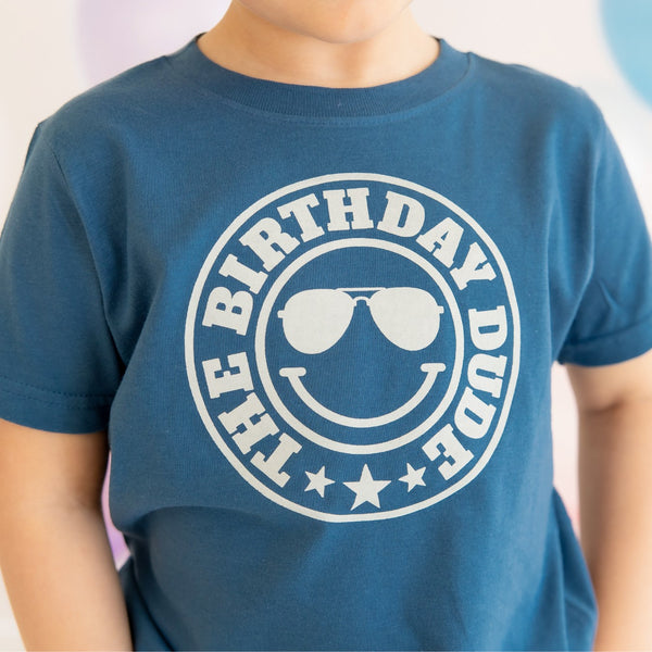 The Birthday Dude Short Sleeve T-Shirt - Indigo