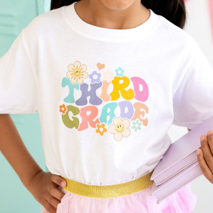 Third Grade Retro Short Sleeve T-Shirt - White