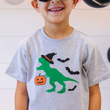 Load image into Gallery viewer, Trick Rawr Treat Halloween Short Sleeve T-Shirt - Gray