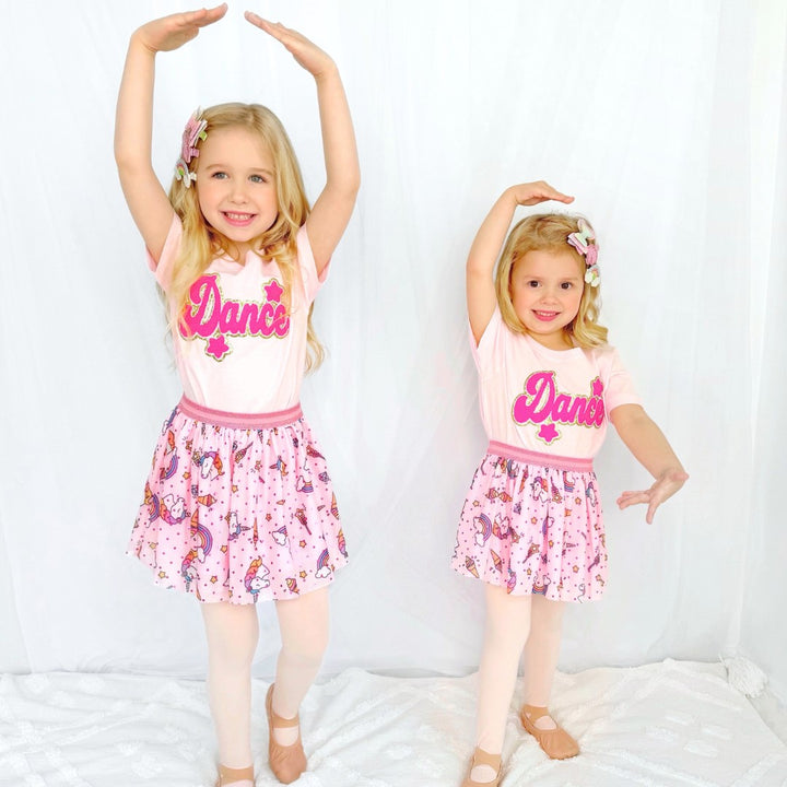 Dance Script Patch Short Sleeve T-Shirt - Ballet