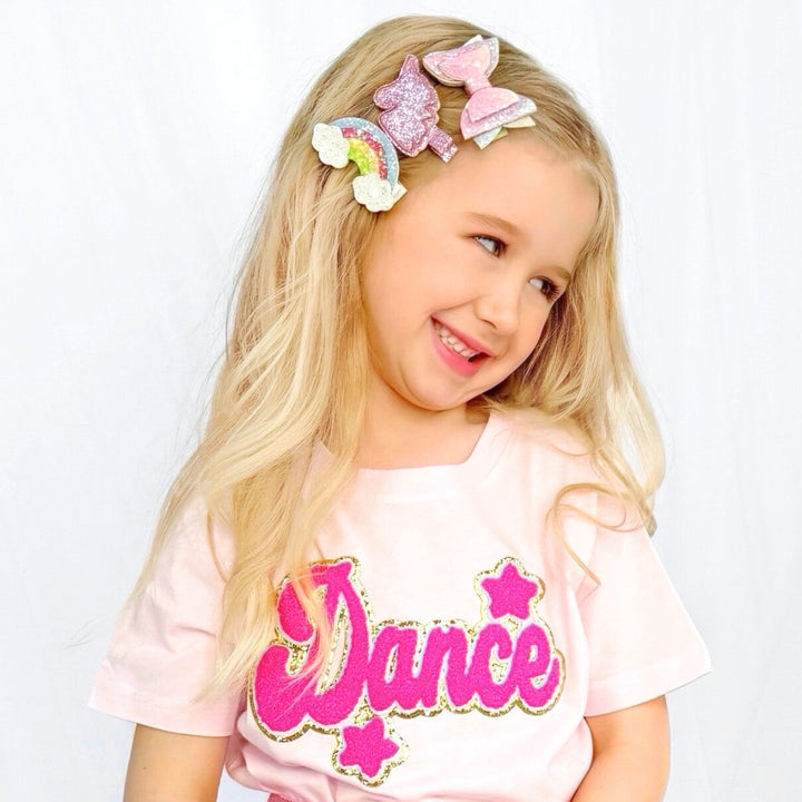 Dance Script Patch Short Sleeve T-Shirt - Ballet