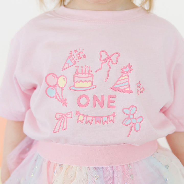 1st Birthday Icon Short Sleeve T-Shirt - Ballet