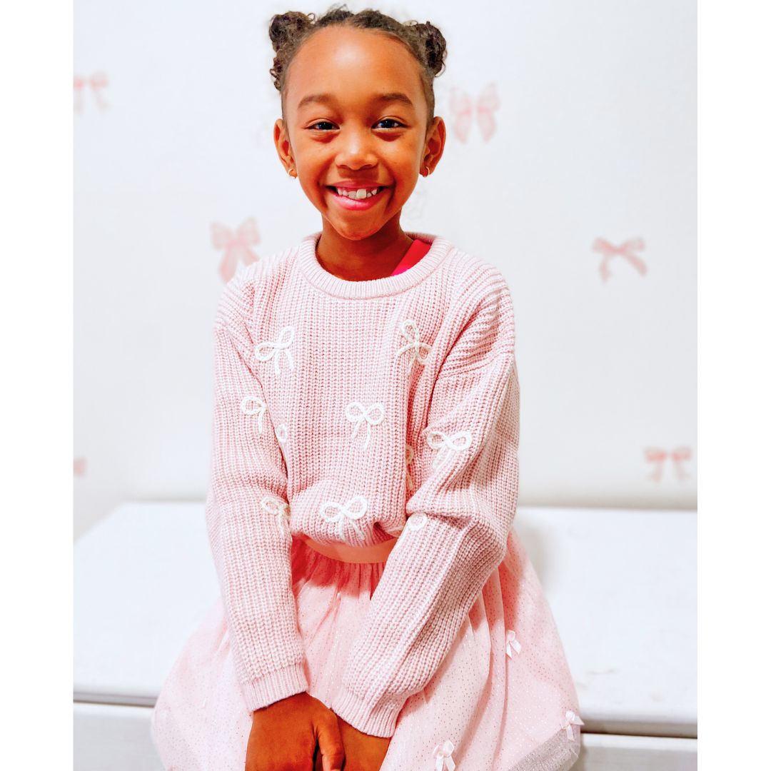 All Over Bows Knit Sweater