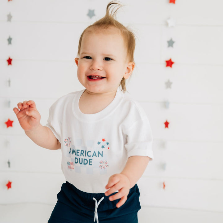 American Dude Short Sleeve Romper